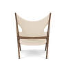 Křeslo Knitting Lounge Chair Textile, walnut/Logan Jasmine