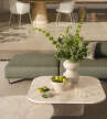 Venkovní konferenční stolek Eida, beige marble