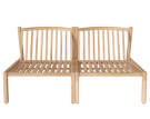Dvoumístná zahradní pohovka Patio, untreated solid teak