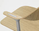 Kancelářská židle Mynt Plywood, natural oak/blasted aluminium