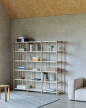 Policový systém Woody High, almond white