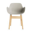 Židle Form s područkami, light grey/oak