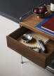 Odkládací stolek Alima NDS3, chrome / walnut