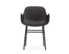 Židle Form s područkami, černá/ocel
