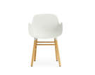Židle Form s područkami, bílá/dub