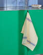 uterka-Canteen Tea Towel, cream and blue