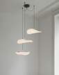 lampa-Tense Chandelier Ø55, white tyvek