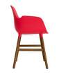 zidle-Form Armchair Walnut, bright red