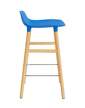 stolicka-Form Bar Chair 65 cm Oak, bright blue