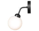 Nástěnná lampa Apiales, satin black/opal