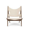 Křeslo Knitting Lounge Chair Textile, walnut/Logan Jasmine