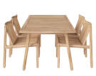 Zahradní souprava Patio se 4 židlemi, untreated solid teak