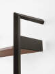 Policová sestava Rombe, anthracite/lacquered walnut
