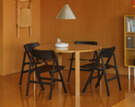 Skládací židle Backflip, anthracite lacquered beech