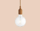 Závěsná LED lampa E27, clay brown