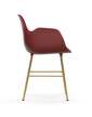 Form Armchair, red/brass