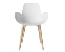 Seed Dining Armchair Wood, white oak / white
