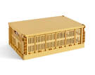 Colour Crate Lid Large, golden yellow