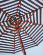 slunecnik-Messina Umbrella Ø270, dark blue stripes