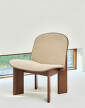 kreslo-Chisel Lounge Chair, walnut / Linara 216