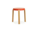 Stolička Tap Stool, spicy orange/dub