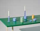 svicny-Wavy Candleholder Medium, jade light blue