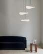 lampa-Tense Chandelier Ø55, white tyvek