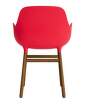 zidle-Form Armchair Walnut, bright red