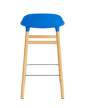 stolicka-Form Bar Chair 65 cm Oak, bright blue