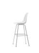 Barová židle Eames Plastic High, cotton white/chrome