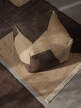Pouf Forene Square, tan/chocolate