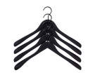 Ramínka Soft Coat Hanger Slim Black, set 4ks