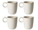 Hrnek Edge Espresso Cup w. Handle 4ks, ecru stoneware