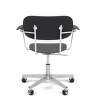 Kancelářská židle Co Task Chair s područkami, polished aluminium/black oak