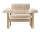 Křeslo Brasilia Low Back, Sheepskin nature/natural oak