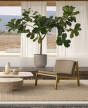 Venkovní konferenční stolek Eida, beige marble