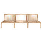 Třímístná zahradní pohovka Patio, untreated solid teak