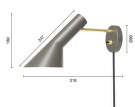 Nástěnná lampa AJ, warm grey/brass