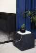 Odkládací stolek Plinth Cubic, Nero Marquina