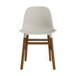 Židle Form, light grey/walnut