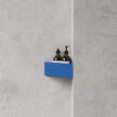 Rohová koupelnová polička Bath Shelf Corner, blue