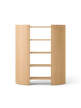 Police Crescent Shelving High, oak