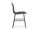 Židle Form, černá/ocel