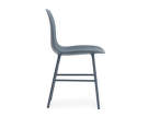 Židle Form, modrá/ocel