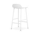 Barová stolička Form, bílá/ocel, 75 cm