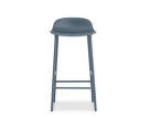 Barová stolička Form, modrá/ocel, 75 cm