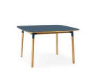 Stůl Form 120x120 cm, modrá/dub