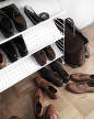 Police String Shoe Shelf Metal