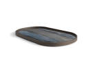 Oblong glass tray, Graphite Organic