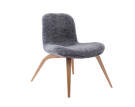 Goose Lounge Chair Nature, Sheepskin Graphite